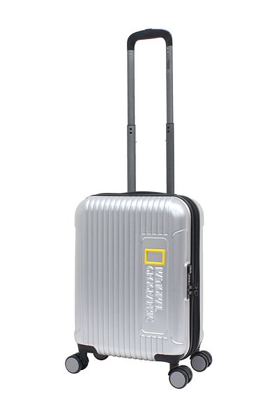 NATIONAL GEOGRAPHIC Canyon Luggage Trolley Carry-On Small Silver