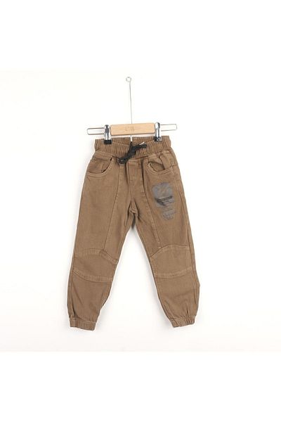 Bebelop Baby Boy Pants with Elastic Waist and Pocket Print