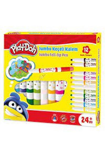 EyER Shoping Play-doh 6 Mm 12-Piece Jumbo Felt Pen Ke020