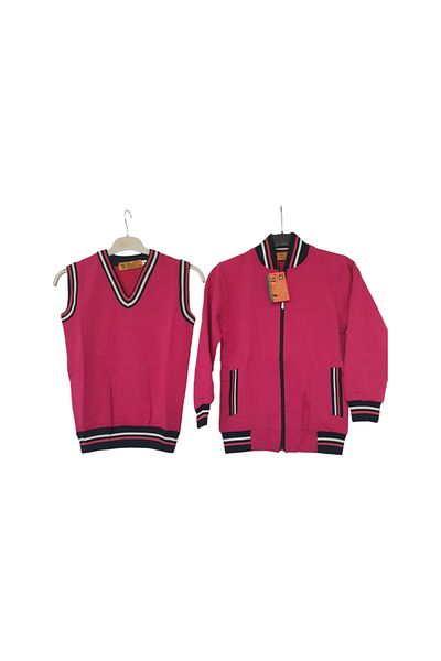 GGMM Girl's School Cardigan - Compact Combed Cotton, 2 Thread