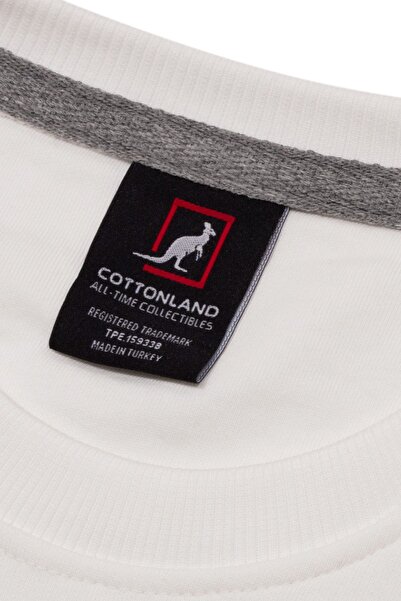 Cottonland Baxter Men's Sweatshirt - Three Thread, No Ribbon, O Collar, Basic Cotton, Bone