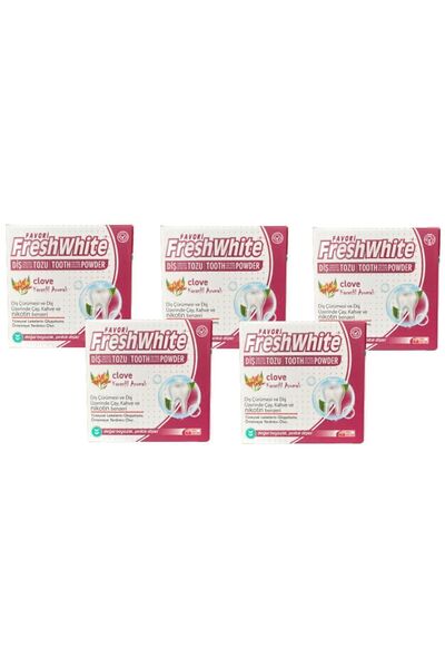 Fresh White 50g (5 Pieces) Clove Flavored Tooth Powder