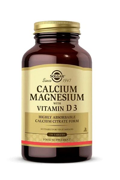 Solgar Calcium Magnesium with Vitamin D3 150 Tablets (Calcium Magnesium Magnesium D3)