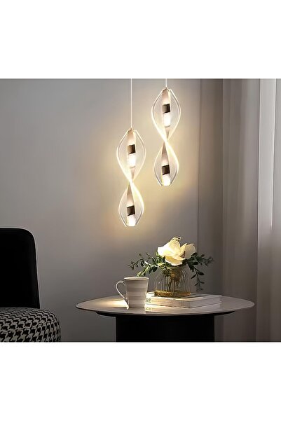 burenze Modern Tasarım Tekli Sarkıt Lucca Led Avize Gold Sarı 1 Adet