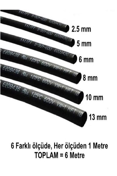 Mas Heat Shrink Tubing Cable Set (6 Types 100 Cm Each) Cable