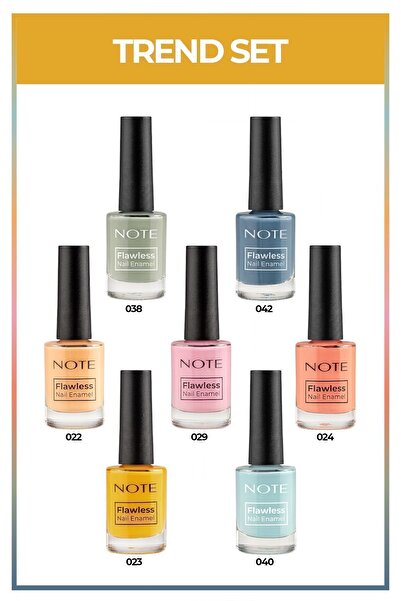 NOTE Nail Flawless 7'li Trend Renkler Oje Seti