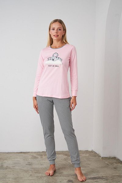 PJS 24506 Set pijama în dungi pentru femei