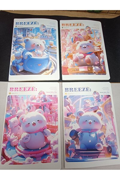 Meyra Accessories 1 caiet pentru elevi cu model de ursuleț colorat - cadou ut...