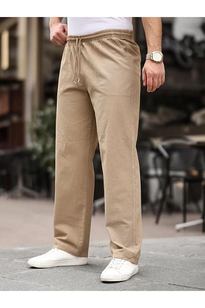 BERNEO Unisex καλοκαιρινό λινό παντελόνι χαλάρωσης