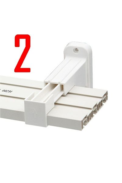 alidenal 2 Pieces Curtain Rail Cornice L Foot Wall Mount Hanger Bracket Plastic