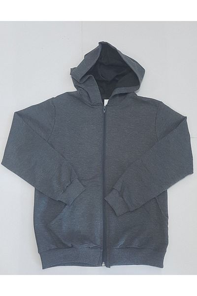 TONTİŞLER BEBEK VE ÇOCUK GİYİM Anthracite Gray Seasonal School Cardigan - Girls and Boys (4-13) Years