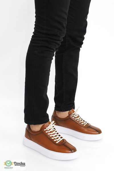 MARCOMEN Orthopedic Men's Shoes - Genuine Leather, Thick White Sole, Mr24/Cs9561