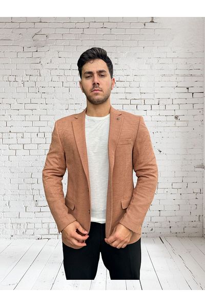 Luisero Ανδρικό αθλητικό μπουφάν Vad Light Tile Honeycomb Textured Blazer 1275