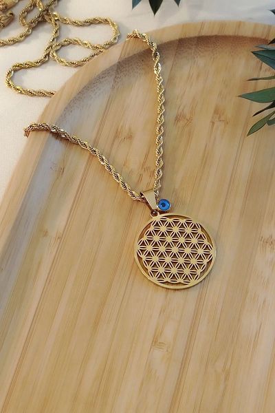 MELENY Flower of Life Tree of Life Talisman Luck Necklace