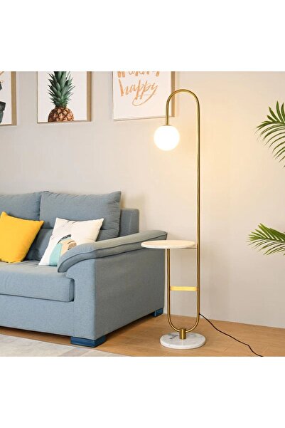 VİSENTE HOME Modern Mermer Sehpalı Lambader