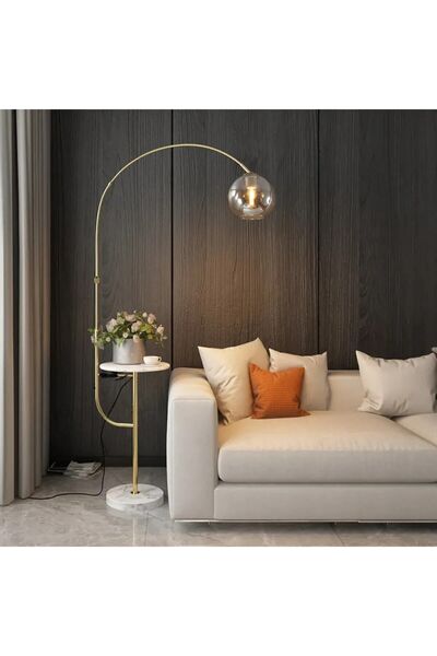 VİSENTE HOME Modern Mermer Sehpalı Lambader