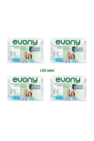 Evony Adult Diapers with Waistband Medium 30 x 4 Pieces
