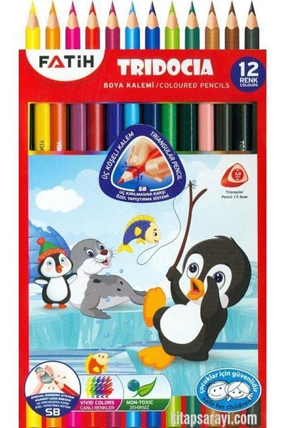 Fatih Trıdocıa 12-Color Triangle Color Pencil