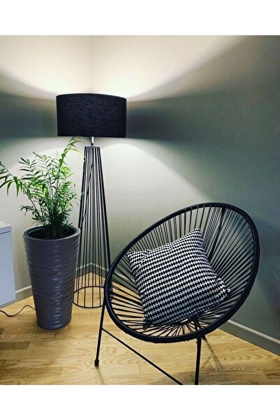 VİSENTE HOME Telli Metal Siyah Lambader Silinder Başlık