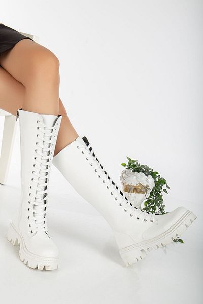 S.N.S SHOES Moda Ayağınızda Lace-Up Women's Casual Boots