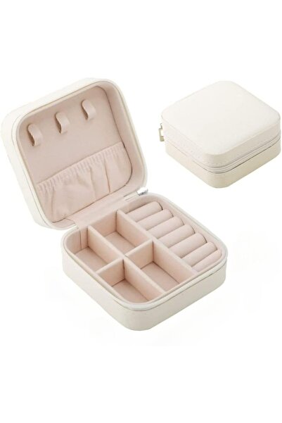 Baley صندوق مجوهرات صغير - حقيبة مجوهرات للسفر لتنظيم القلائد والخواتم والأقراط