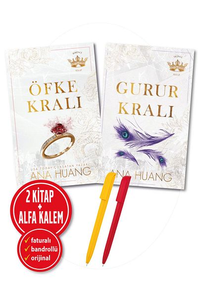 Destek Yayınları Ana Huang King of Rage + King of Pride 1 and 2. Books Set - New Love Romantic Seagull Publishing