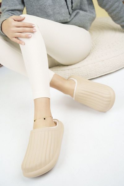 PLN SHOES Παντόφλες σπιτιού Faylon Unisex με μάλλινη σόλα