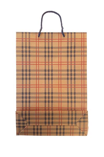 Balkan Kraft Drawstring Paper Shopping Bag - 36x25x9cm (Gift, New Year, Birthday Cardboard Bag)
