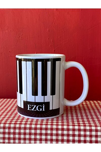 Hepsi Enteresan Piyano Kupa, Porselen Kupa, Piyano Sevenlere, Müzik Öğretmeni...