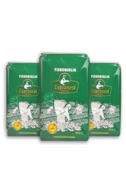 Fiskobirlik Siyah Çay Çaytanesi 1000 Gr - 3 Adet
