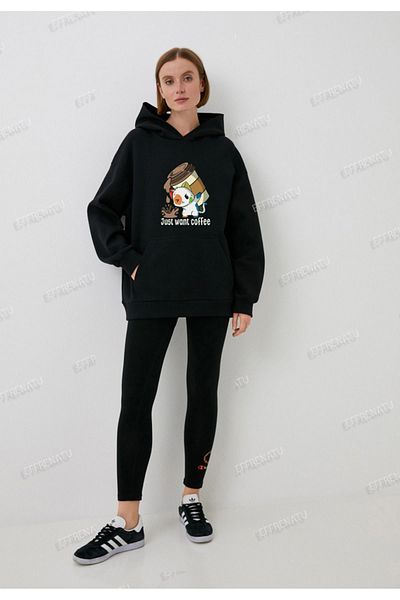 EFFRENATU Women's Large Size Hooded Trendy Sweatshirt