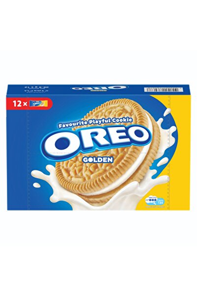 Oreo كوكيز الحليب بالفانيليا الذهبية 36.8 جرام - عبوة من 12 قطعة