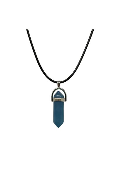 Genel Markalar Mavi Kuvars Doğal Taş Çivi Kesim Kolye Takı Aksesuar