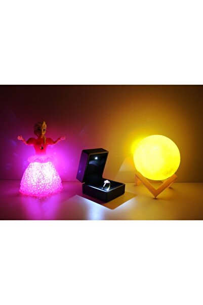 Işık kasabası Işıklı Yüzük Kutusu Kalpli Yüzük, Rcb Led Barbie, 3d Led Küre G...