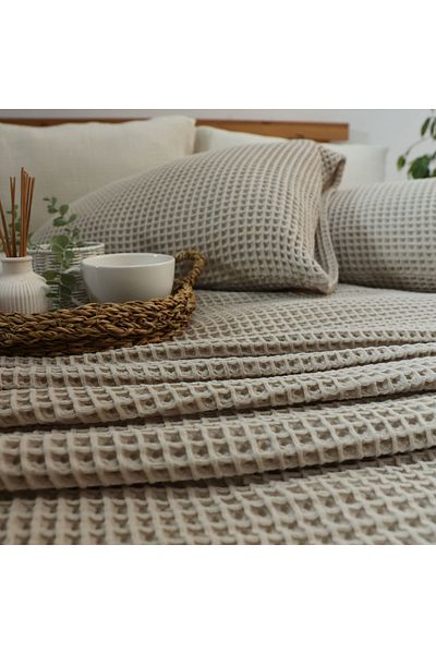 Cyc Atelier Waffle Patterned Single Bedspread