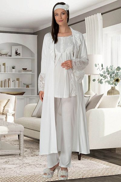 Mecit Pijama Βαμβακερά, Δαντέλα, Πιτζάμες εγκυμοσύνης και νεγκλιζέ και νεγκλιζέ 5353