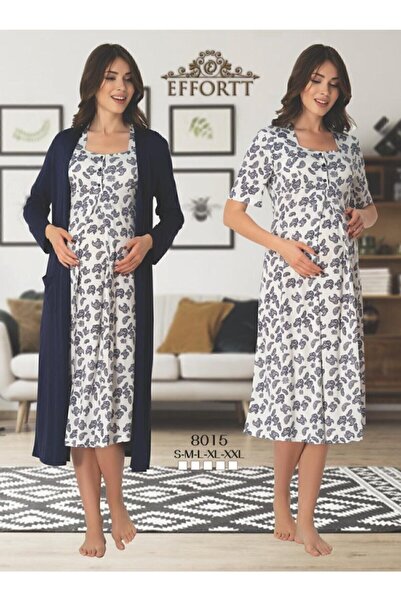 Effortt Γυναικείο νυχτικό εγκυμοσύνης και φόρεμα σε μπλε ναυτικό