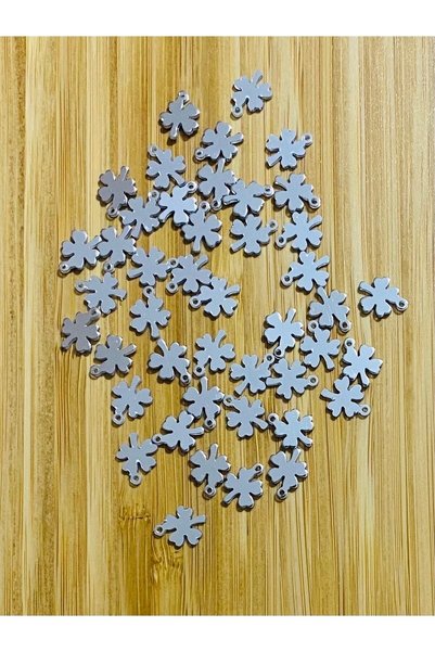 Öztürk Oya, Evening Dresses, Anklet, Bracelet, Necklace, Etc. Plexi Gonca Plastic Handcrafted Stickers. 20 Grams. Silver.