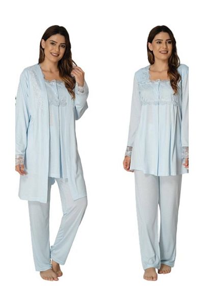 Effort Pijama Set pijamale de maternitate cu mâneci lungi și halat 2401