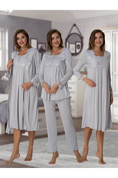 Effortt 2405 Gray Maternity Set