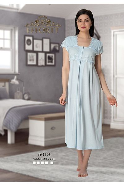 Effort Pijama Set cămașă de noapte de maternitate cu guler din dantelă Effortt