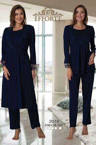 Effort Pijama Maternity Pajama Set with Dressing Gown
