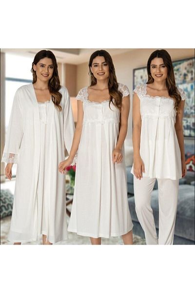 Effort Pijama طقم ثوب نسائي إكرو للحوامل 2305
