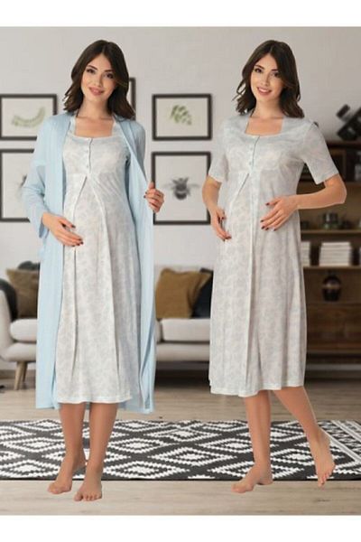 Effort Pijama Effortt Maternity Maternity Pajamas Nightgown Dressing Gown