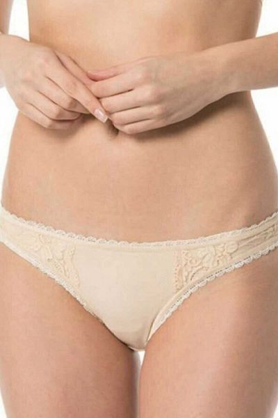 İmer Çamaşır Γυναικεία Slip Panties Modal Lace Single Jersey