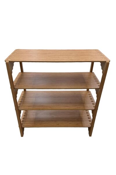 kmskumsar Ahşap 4 Katlı Demonte Ayakkabılık Ayakkabı Rafı