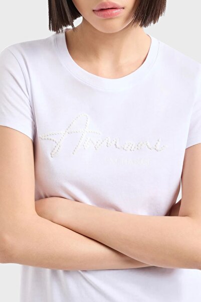 Armani Exchange Βαμβακερό μπλουζάκι με λαιμόκοψη με λεπτή εφαρμογή - T SHIRT 6DYT51 YJG3Z 1000