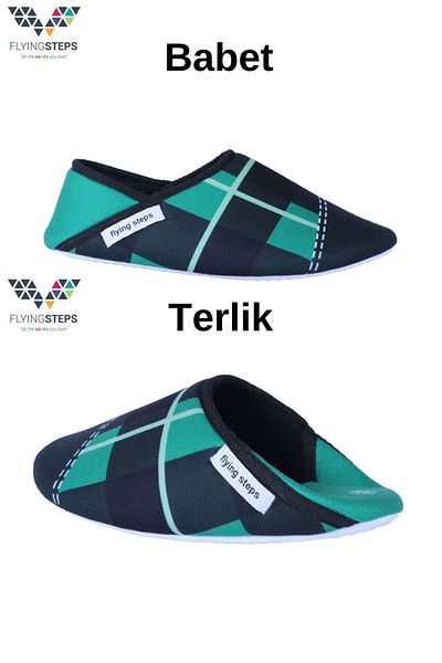 Flyingsteps Ανδρικές παντόφλες εσωτερικού χώρου με στάμπα Bab&ter με αντιολισθητική σόλα Home Shoes Panduf 11014