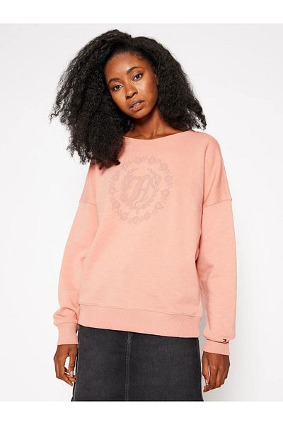 Tommy Hilfiger Organic Cotton - Relaxed Fit Oversize Floral Sweatshirt
