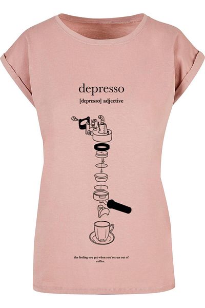 Mister Tee Ladies Depresso Extended Shoulder Tee